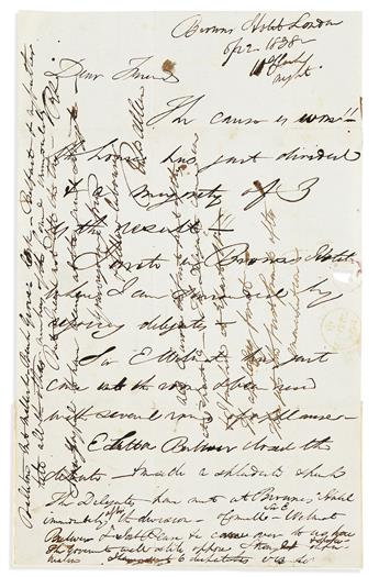 (ABOLITION.) Richard Allen of Dublin. Letter announcing "The cause is won!!" after the final passage of emancipation by Parliament.